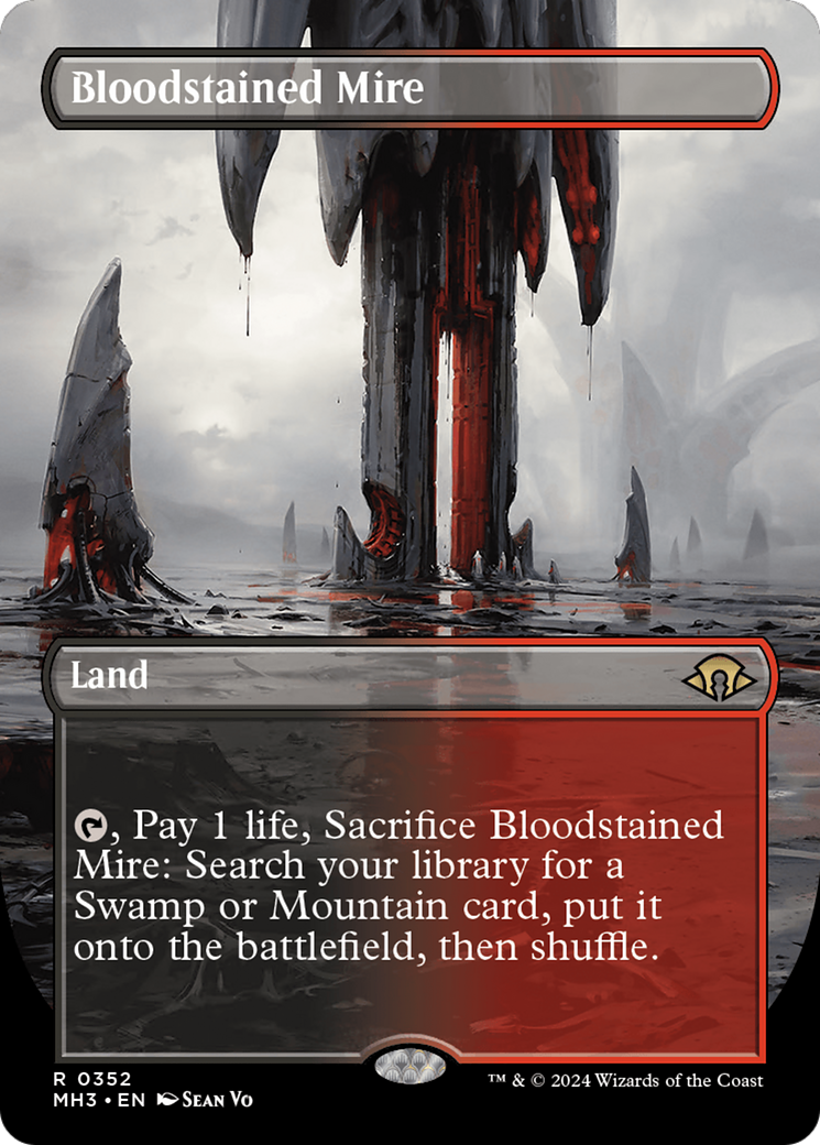 Bloodstained Mire (Borderless) [Modern Horizons 3] | Chromatic Games