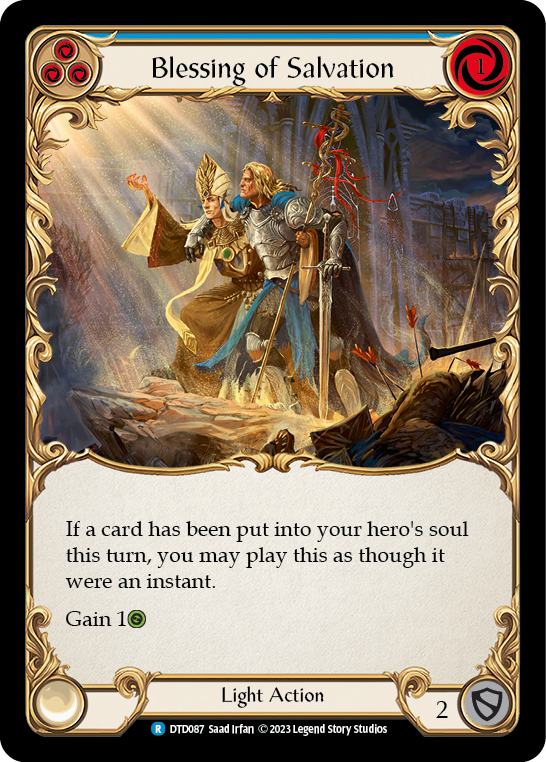 Blessing of Salvation (Blue) [DTD087] (Dusk Till Dawn)  Rainbow Foil | Chromatic Games