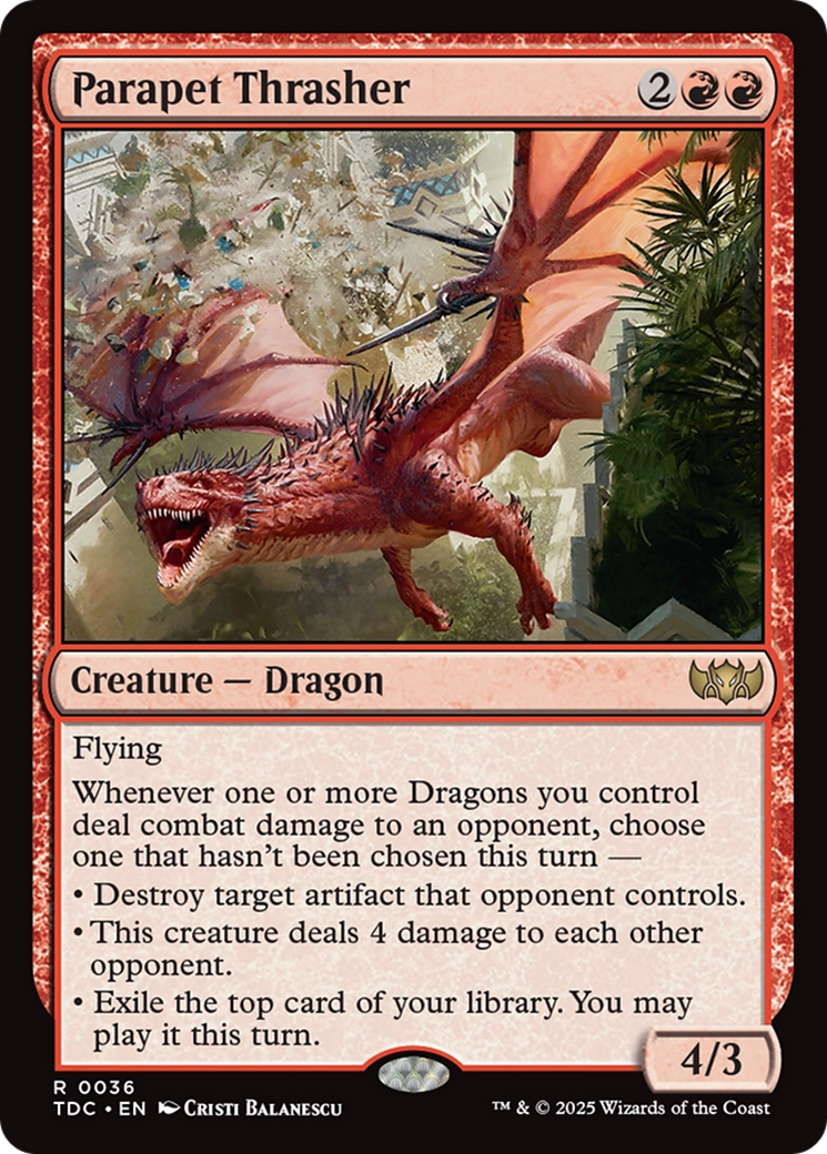 Parapet Thrasher [Tarkir: Dragonstorm Commander] | Chromatic Games