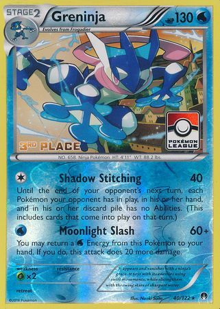 Greninja (40/122) (League Promo 3rd Place) [XY: BREAKpoint] | Chromatic Games