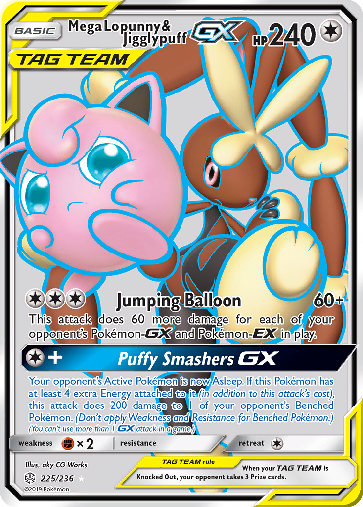 Mega Lopunny & Jigglypuff GX (225/236) [Sun & Moon: Cosmic Eclipse] | Chromatic Games