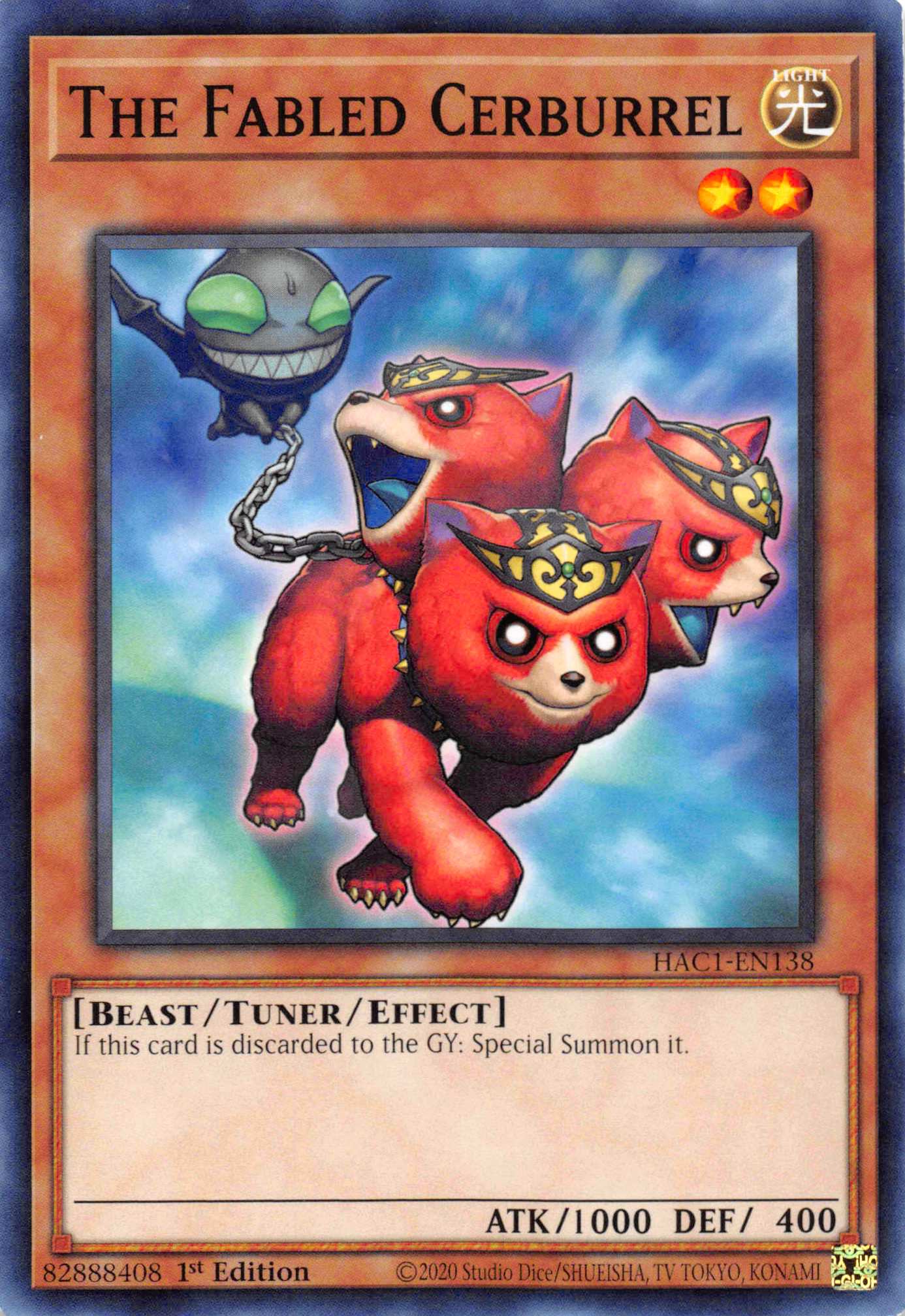 The Fabled Cerburrel (Duel Terminal) [HAC1-EN138] Parallel Rare | Chromatic Games