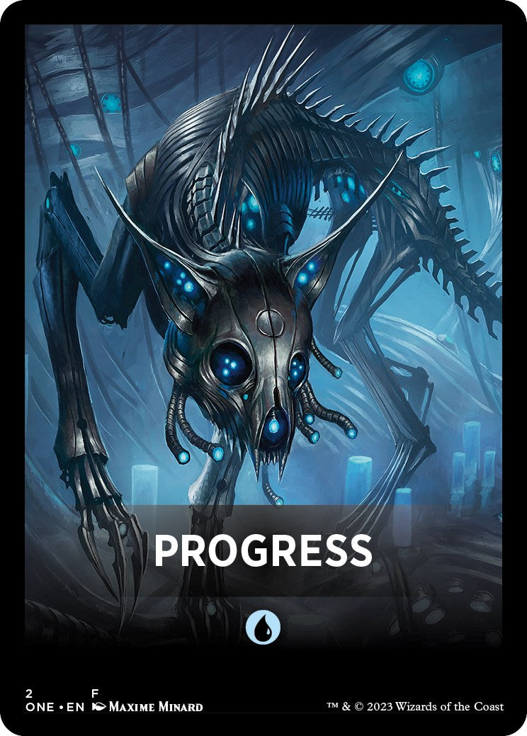 Progress Theme Card [Phyrexia: All Will Be One Tokens] | Chromatic Games