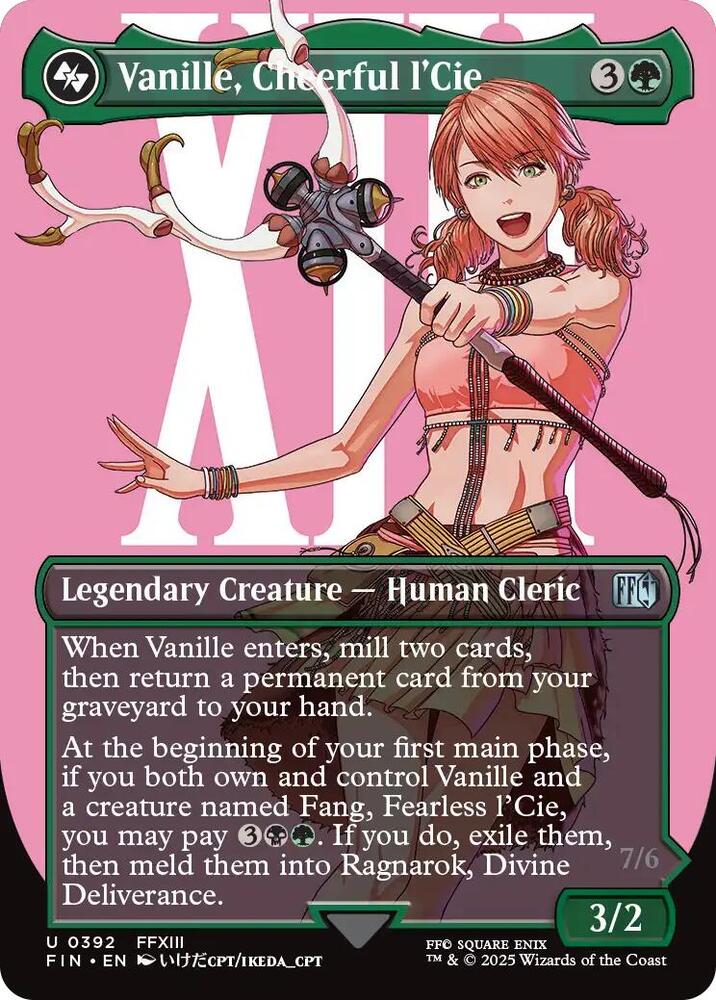 Vanille, Cheerful l'Cie 392 (FINAL FANTASY)  - Borderless Foil | Chromatic Games