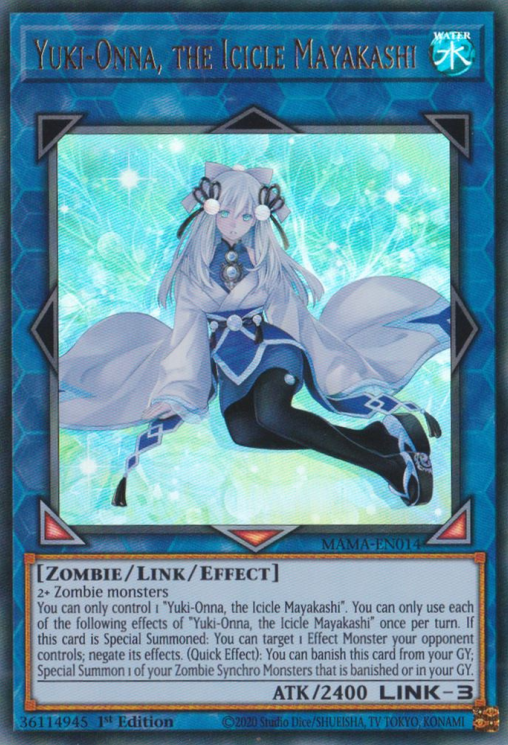 Yuki-Onna, the Icicle Mayakashi [MAMA-EN014] Ultra Rare | Chromatic Games