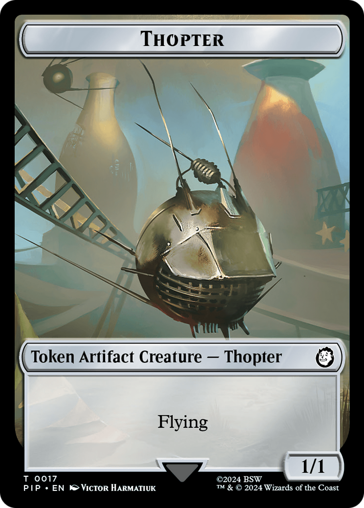 Thopter // Junk Double-Sided Token [Fallout Tokens] | Chromatic Games