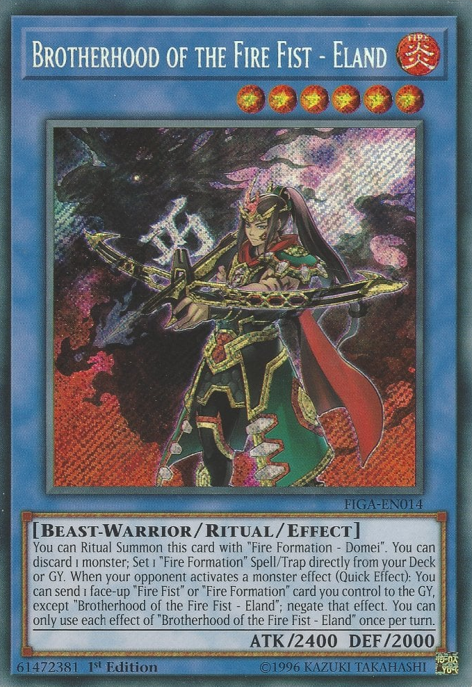 Brotherhood of the Fire Fist - Eland [FIGA-EN014] Secret Rare | Chromatic Games