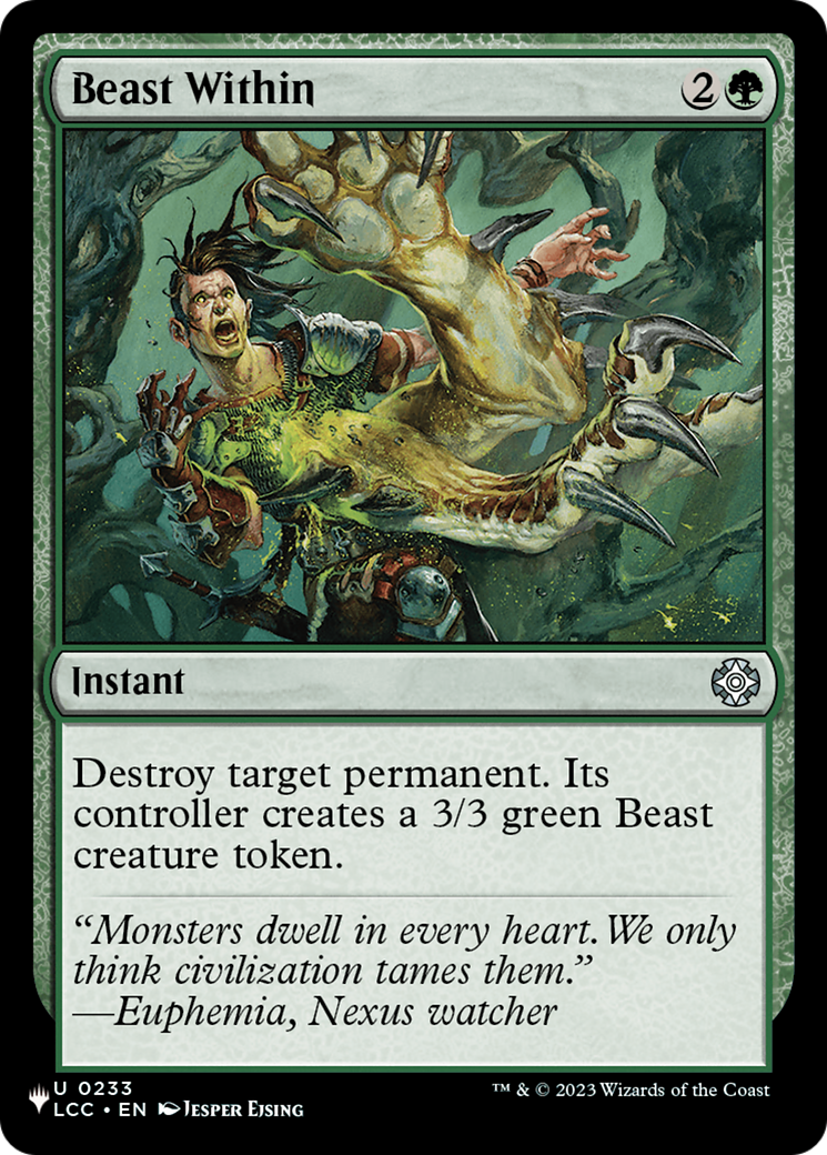 Beast Within (LCC) [The List] | Chromatic Games