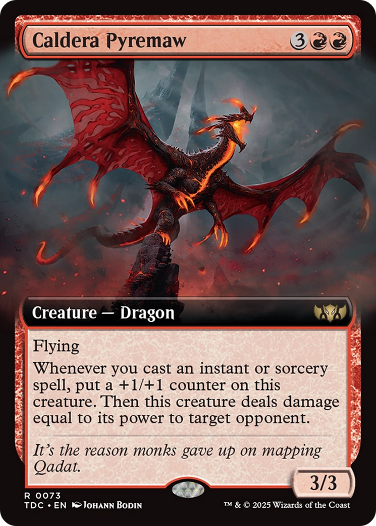 Caldera Pyremaw (Extended Art) [Tarkir: Dragonstorm Commander] | Chromatic Games