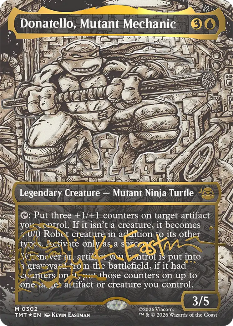 Donatello, Mutant Mechanic (Borderless) (Gold-Stamped Signature) [Teenage Mutant Ninja Turtles] | Chromatic Games