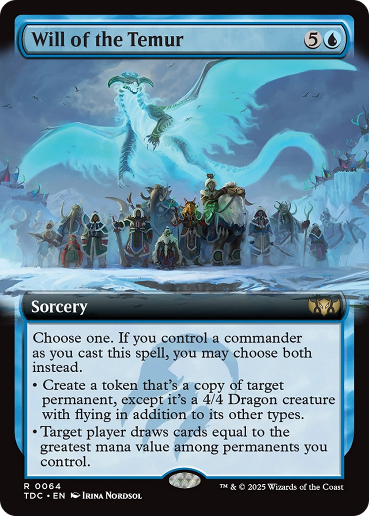 Will of the Temur (Extended Art) [Tarkir: Dragonstorm Commander] | Chromatic Games