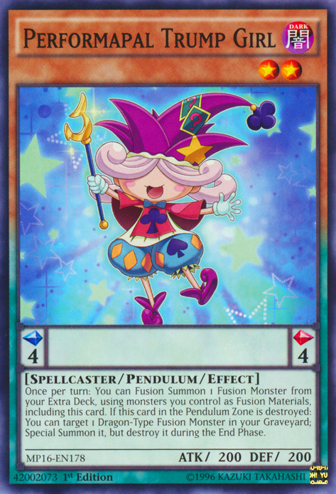 Performapal Trump Girl [MP16-EN178] Common | Chromatic Games