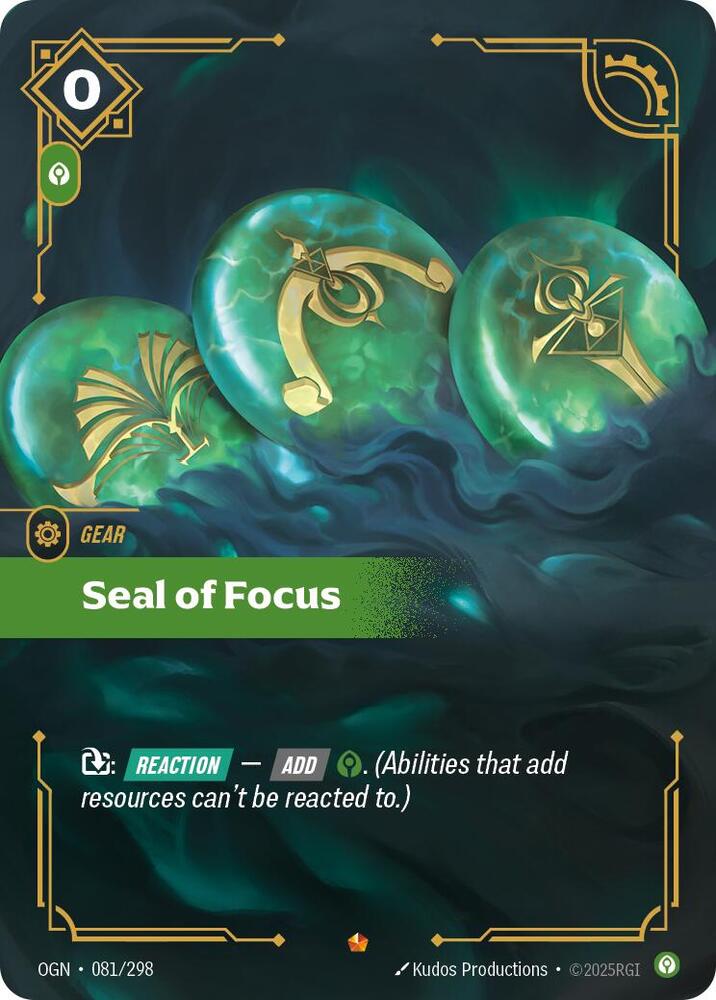 Seal of Focus 081/298 (Origins)  - Foil | Chromatic Games