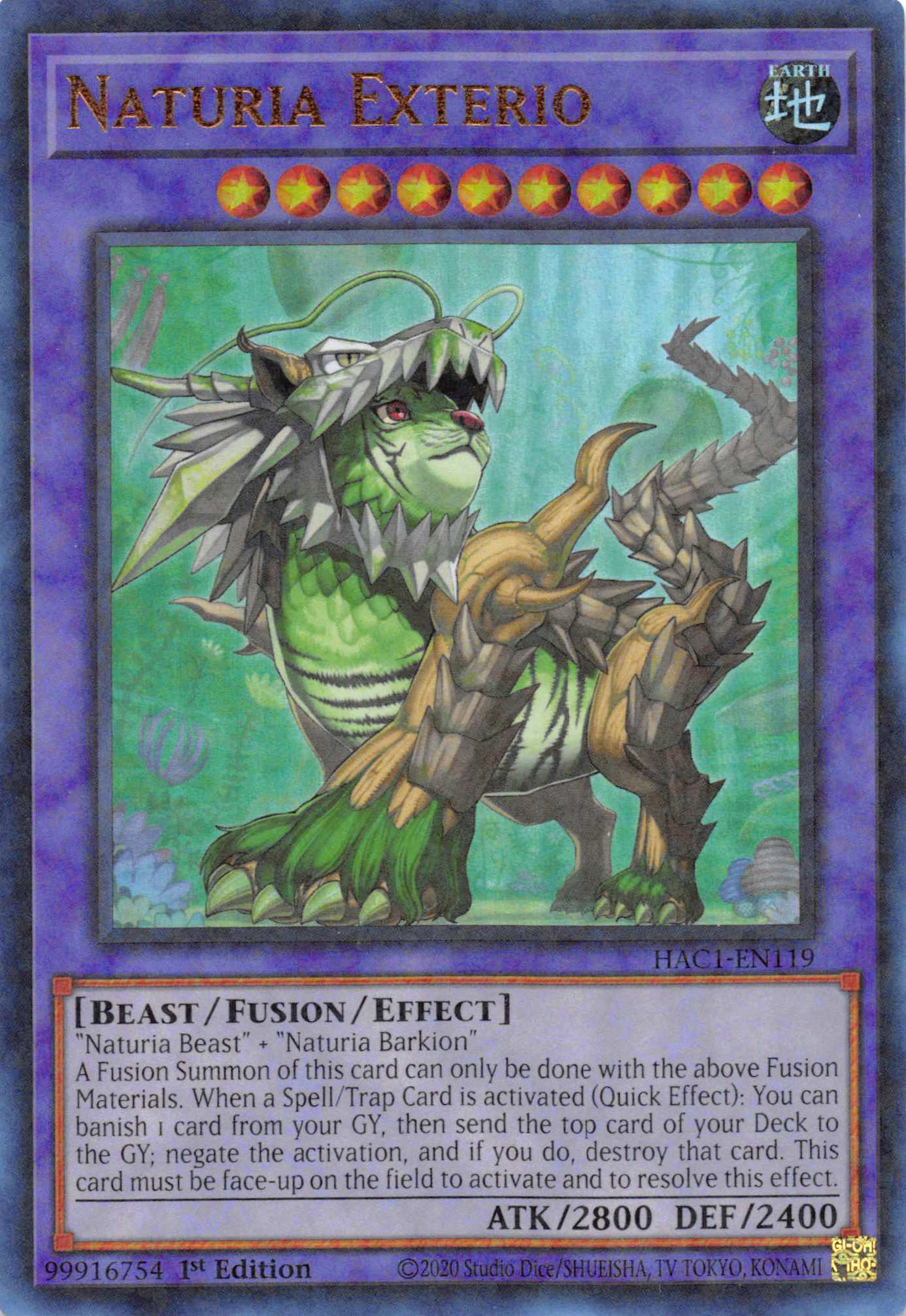 Naturia Exterio (Duel Terminal) [HAC1-EN119] Parallel Rare | Chromatic Games