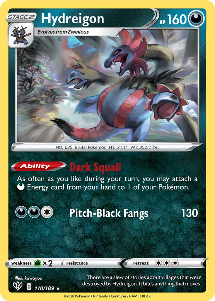 Hydreigon (110/189) [Sword & Shield: Darkness Ablaze] | Chromatic Games