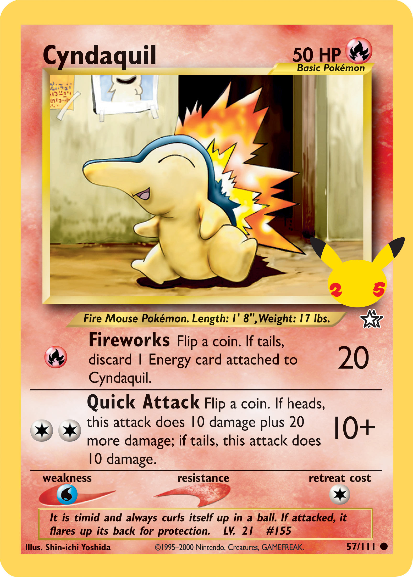 Cyndaquil (57/111) (Jumbo Card) [First Partner Pack] | Chromatic Games