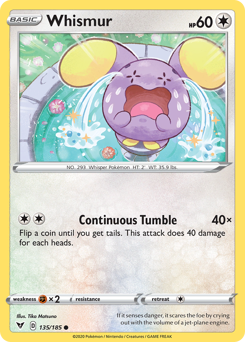 Whismur (135/185) [Sword & Shield: Vivid Voltage] | Chromatic Games