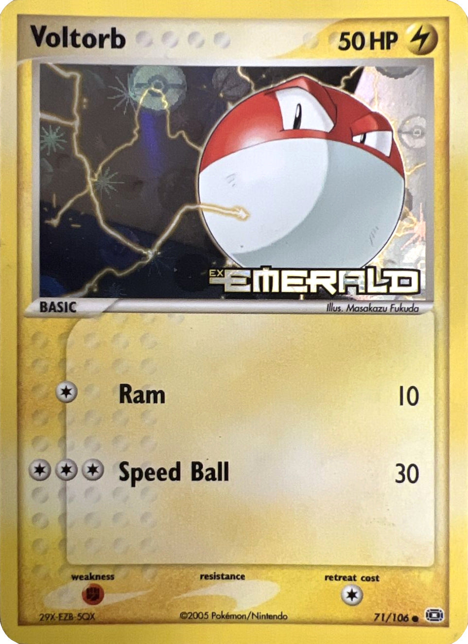 Voltorb (71/106) (Stamped) [EX: Emerald] | Chromatic Games