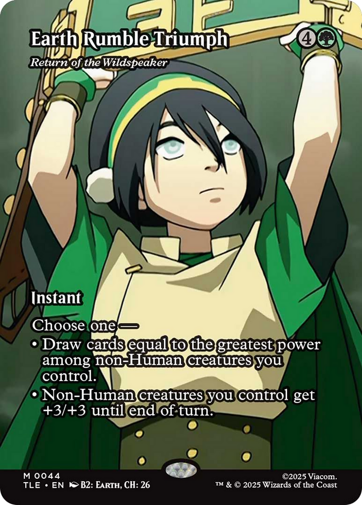 Earth Rumble Triumph - Return of the Wildspeaker (Borderless) [Avatar: The Last Airbender: Eternal-Legal] | Chromatic Games