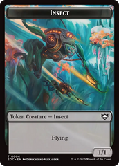 Insect // Golem (0013) Double-Sided Token [Edge of Eternities Commander Tokens] | Chromatic Games