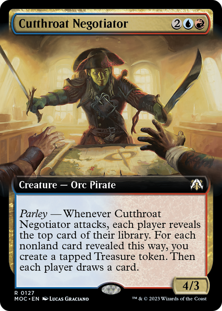 Cutthroat Negotiator (Extended Art) [March of the Machine Commander] | Chromatic Games