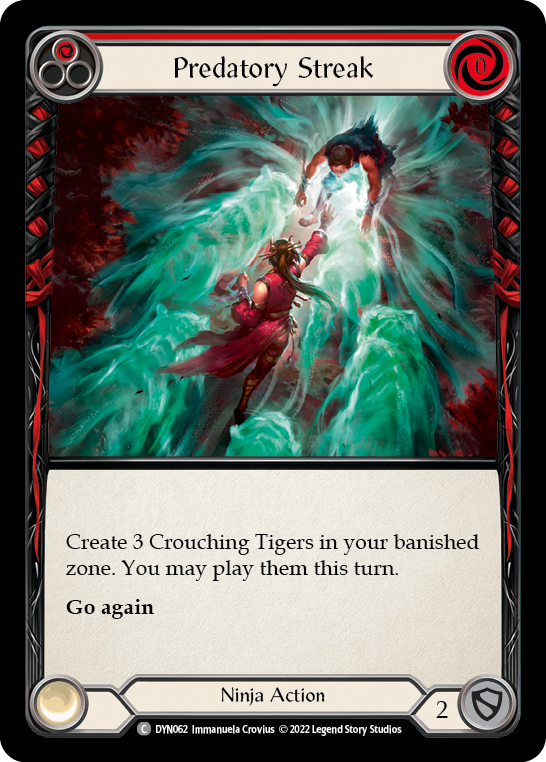 Predatory Streak (Red) [DYN062] (Dynasty)  Rainbow Foil | Chromatic Games