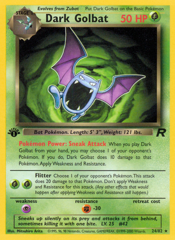 Dark Golbat (24/82) [Team Rocket 1st Edition] | Chromatic Games