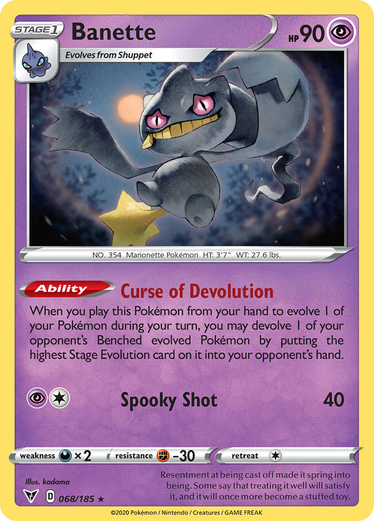 Banette (068/185) [Sword & Shield: Vivid Voltage] | Chromatic Games