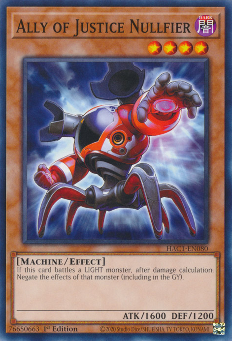 Ally of Justice Nullfier [HAC1-EN080] Common | Chromatic Games