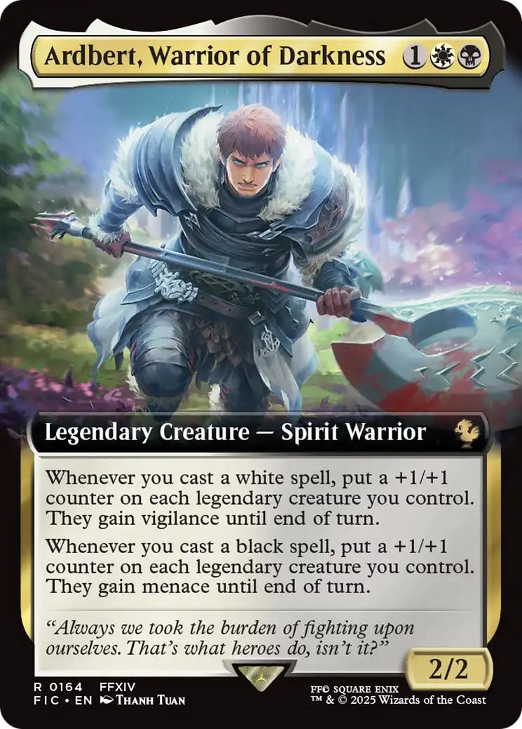 Ardbert, Warrior of Darkness (Extended Art) [FINAL FANTASY Commander] | Chromatic Games