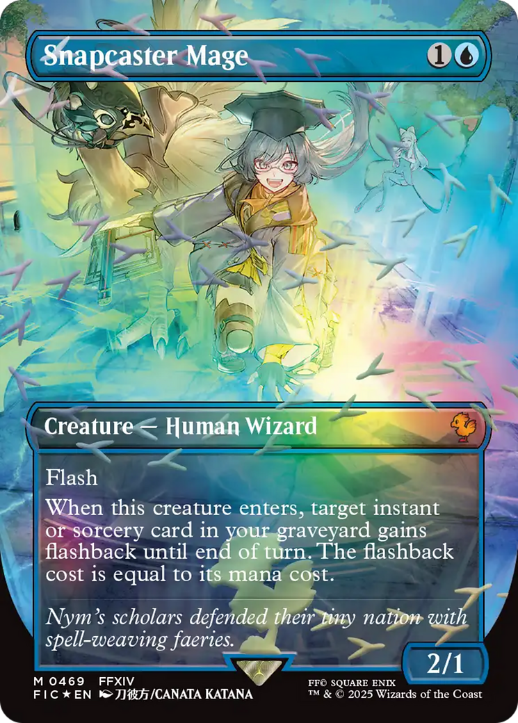 Snapcaster Mage (Borderless) (Chocobo Track Foil) [FINAL FANTASY Commander] | Chromatic Games