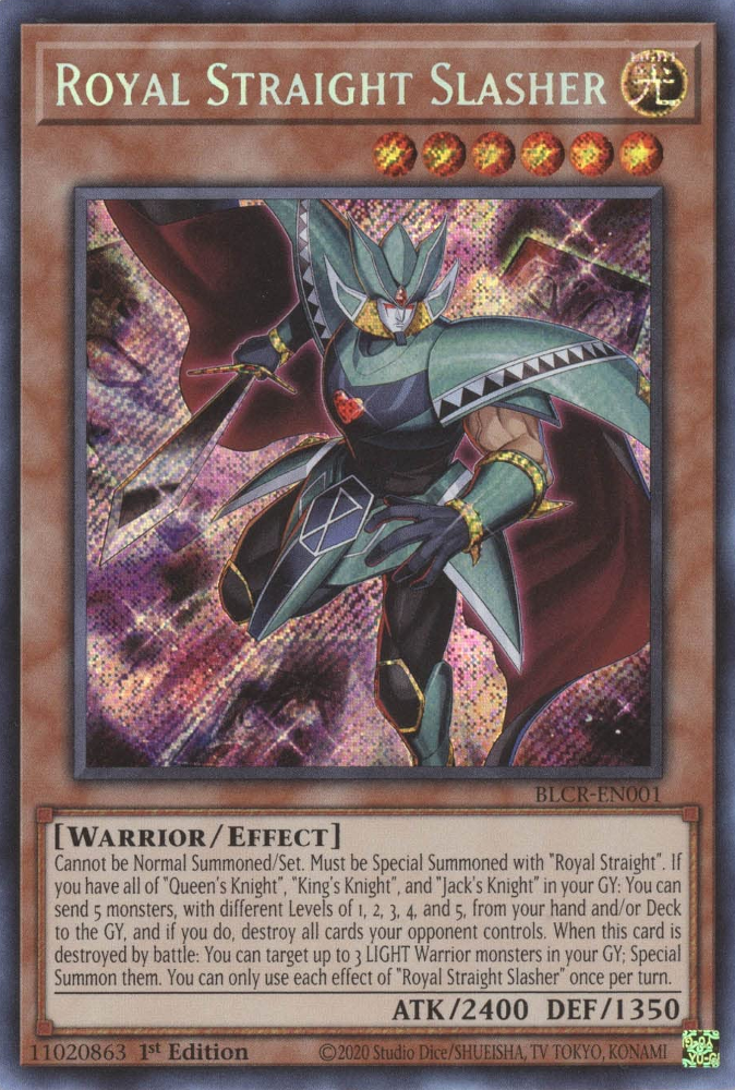 Royal Straight Slasher [BLCR-EN001] Secret Rare | Chromatic Games