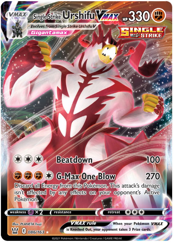 Single Strike Urshifu VMAX (086/163) [Sword & Shield: Battle Styles] | Chromatic Games