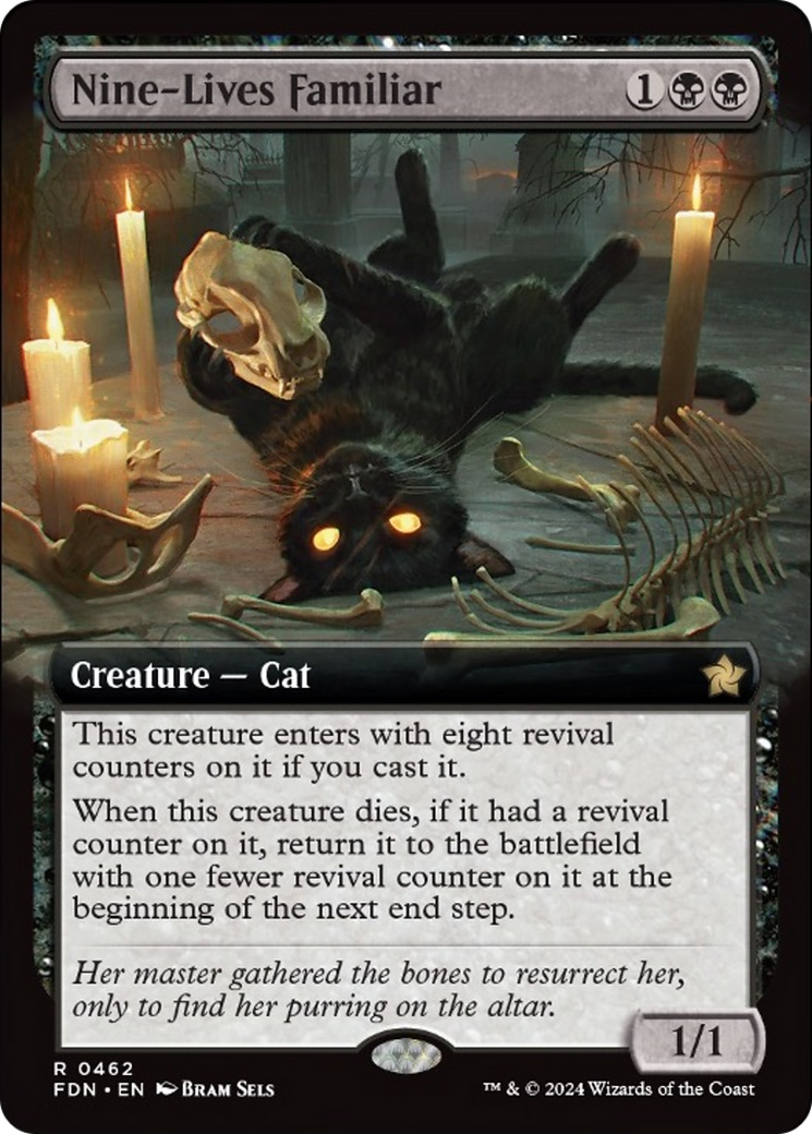 Nine-Lives Familiar (Extended Art) [Foundations] | Chromatic Games