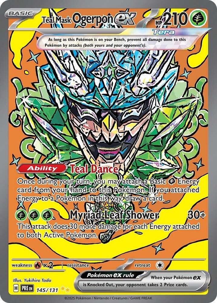 Teal Mask Ogerpon ex (145/131) [Scarlet & Violet: Prismatic Evolutions] | Chromatic Games