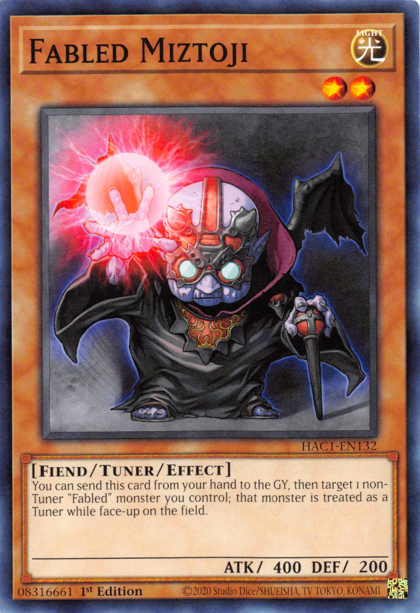 Fabled Miztoji (Duel Terminal) [HAC1-EN132] Parallel Rare | Chromatic Games