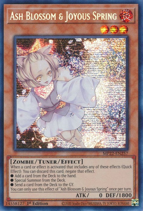 Ash Blossom & Joyous Spring [MP22-EN257] Prismatic Secret Rare | Chromatic Games