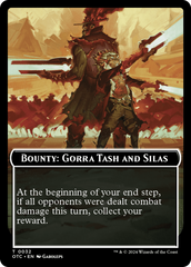 Bounty: Gorra Tash and Silas // Bounty Rules Double-Sided Token [Outlaws of Thunder Junction Commander Tokens] | Chromatic Games