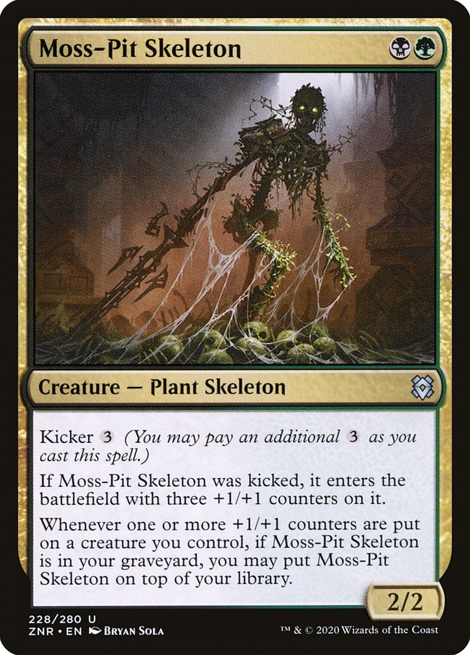 Moss-Pit Skeleton 228/280 (Zendikar Rising)  - Foil | Chromatic Games