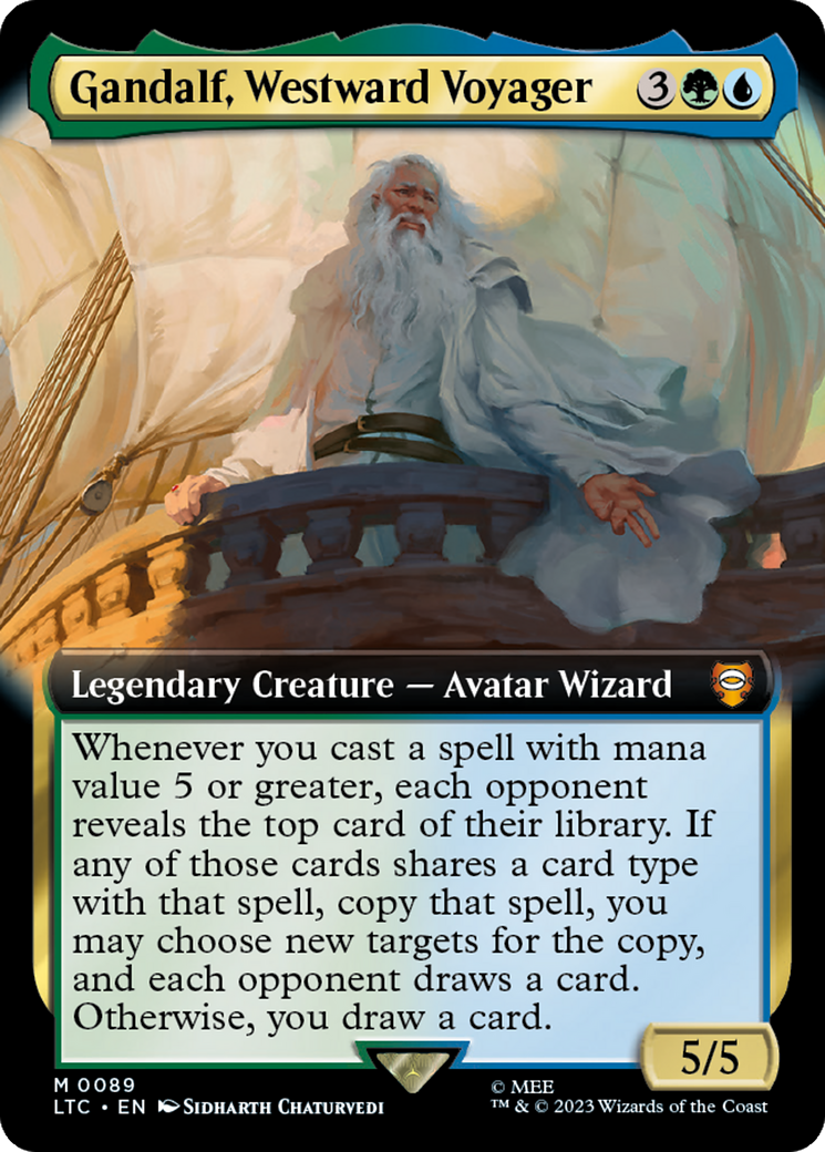 Gandalf, Westward Voyager (Extended Art) [The Lord of the Rings: Tales of Middle-Earth Commander] | Chromatic Games