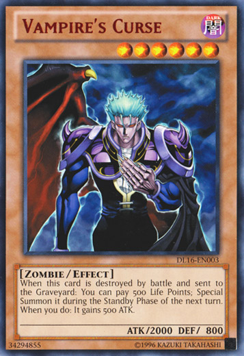 Vampire's Curse (Red) [DL16-EN003] Rare | Chromatic Games