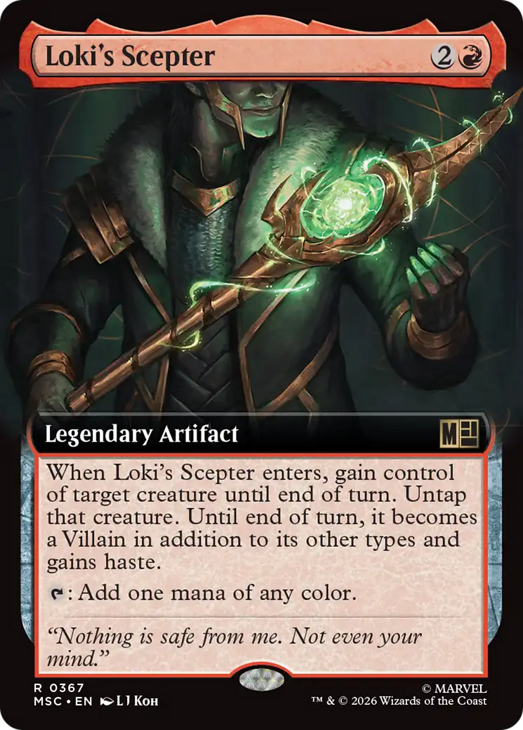Loki's Scepter (Extended Art) [Marvel Super Heroes Commander] | Chromatic Games