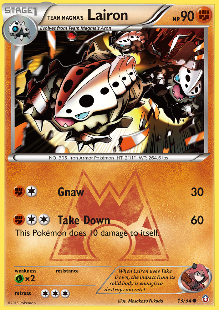 Team Magma's Lairon (13/34) [XY: Double Crisis] | Chromatic Games