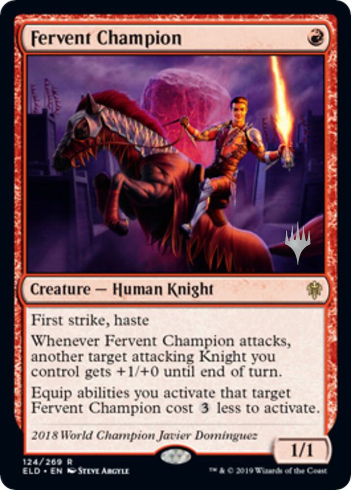 Fervent Champion 124p/152 (Promo Pack: Throne of Eldraine)  | Chromatic Games