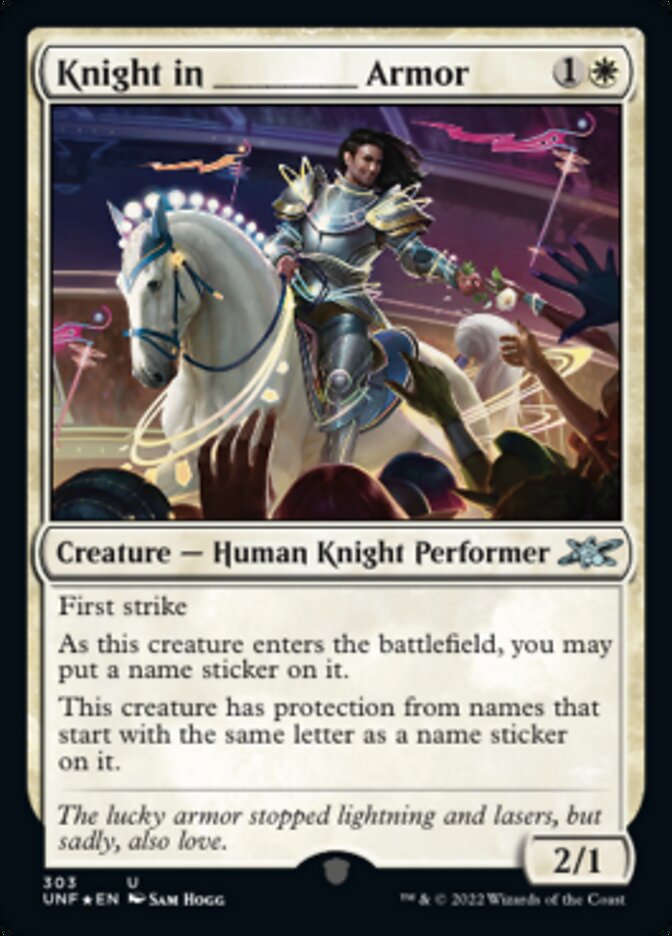 Knight in _____ Armor (Galaxy Foil) [Unfinity] | Chromatic Games