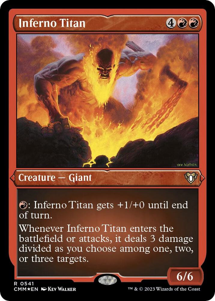 Inferno Titan 541/451 (Commander Masters)  - Etched Foil | Chromatic Games