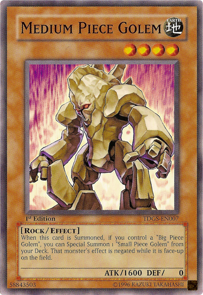 Medium Piece Golem [TDGS-EN007] Common | Chromatic Games