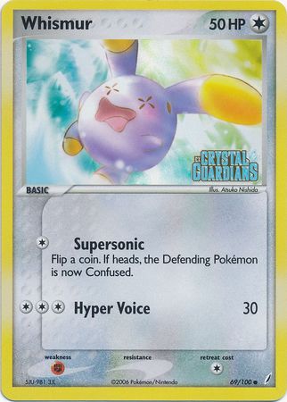 Whismur (69/100) (Stamped) [EX: Crystal Guardians] | Chromatic Games