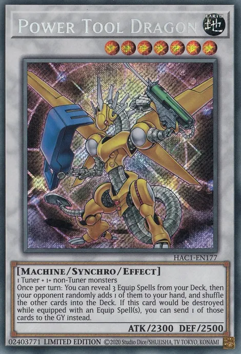 Power Tool Dragon [HAC1-EN177] Secret Rare | Chromatic Games