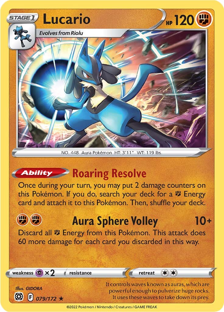 Lucario (079/172) (Theme Deck Exclusive) [Sword & Shield: Brilliant Stars] | Chromatic Games